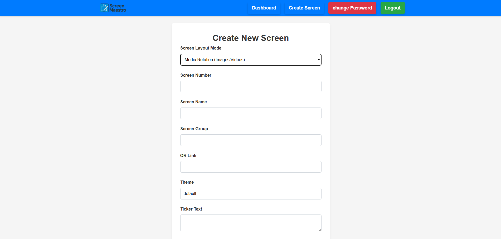 Create Screen